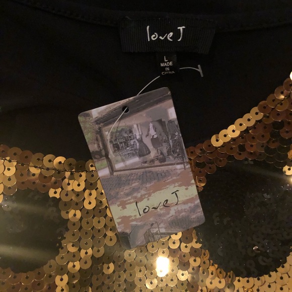 Sequined Strappy Lined Shimmering Tank Top, Sz Large - Picture 3 of 6